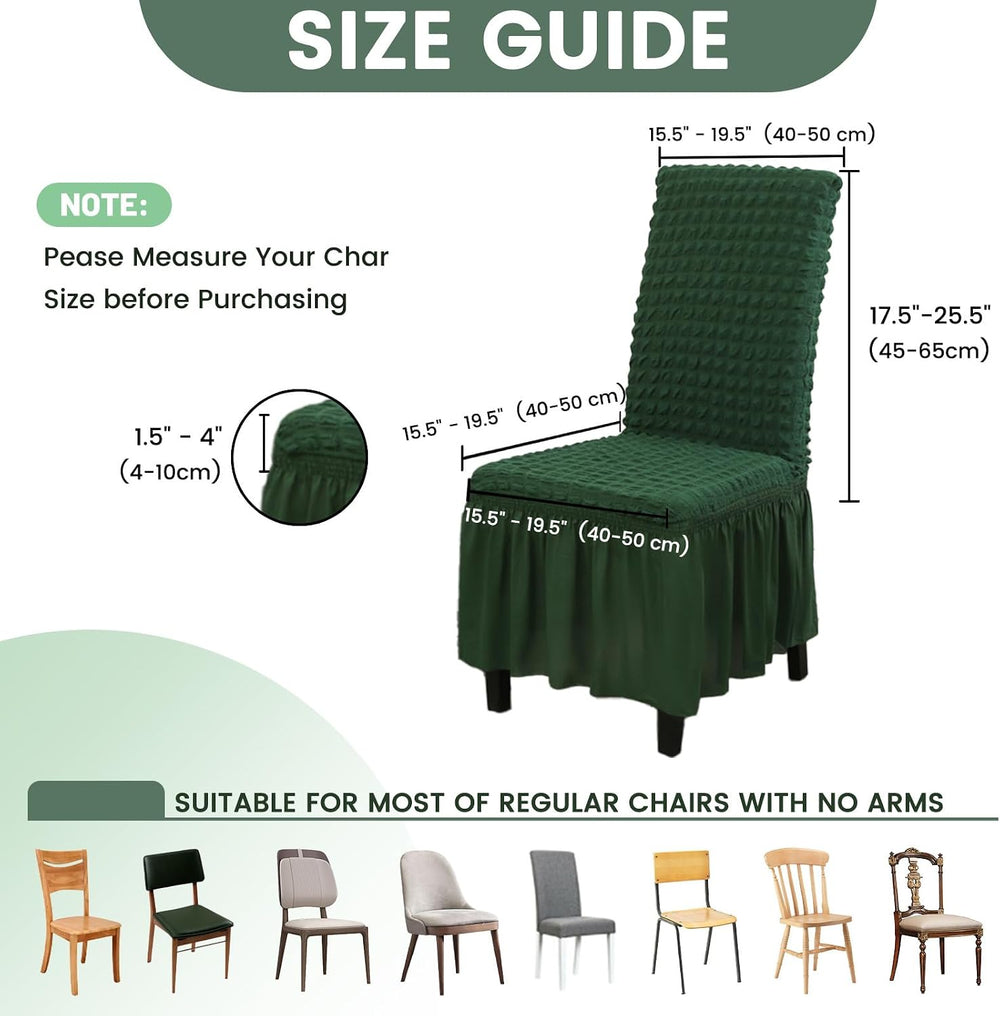 Rakila Stretch Washable Chair Covers for Dining Room Set of 6 Removable Chair...