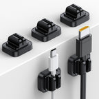 5Pack Cable Spring Holder Clips, Cord Organizer for Desk - Lamicall Adjustable Cord Wire Holder Keeper, Phone Charger Organizer Clips, Wire Cable Management for Nightstand Wall Car Office Desktop