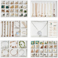 ProCase Stackable Jewelry Organizer Trays for Drawers, Jewelry Drawer Inserts Container Display Case Storage for Earring Necklace Rings Bracelet with Removable Dividers -Warmwhite, 6 Layers