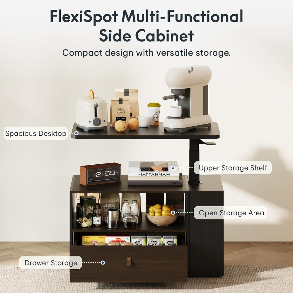 FLEXISPOT H7 CAB End Table with Drawers Storage,Narrow Side Table Nightstand ...