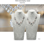 Oirlv Velvet 3-Dimensional Jewelry Stand Necklace Pendant Chain Jewelry Bust Display Holder (H13.39)