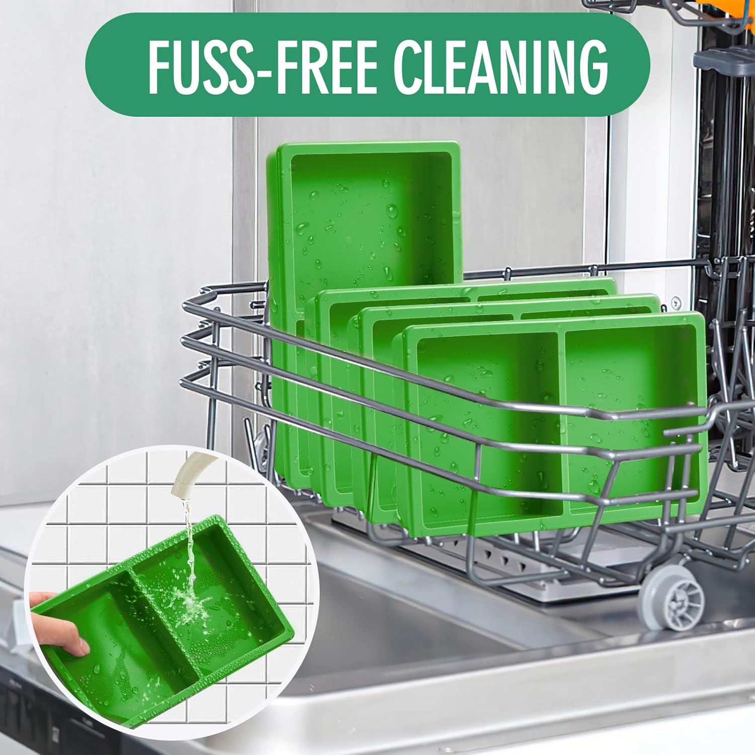 8 pcs Silicone Tray Dividers for Harvest Right Freeze Dryer Medium and Small Trays, Silicone Food Molds for Harvest right freeze dryer accessories, Green silicone food freezer tray