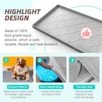 SIKADEER 34" x 19" Under Sink Mat Waterproof, Silicone Mat Kitchen Drawer Shelf and Cabinet Liner, Sink Protector for Kitchen Organizers and Storage, Boot Tray Pet Food Mats