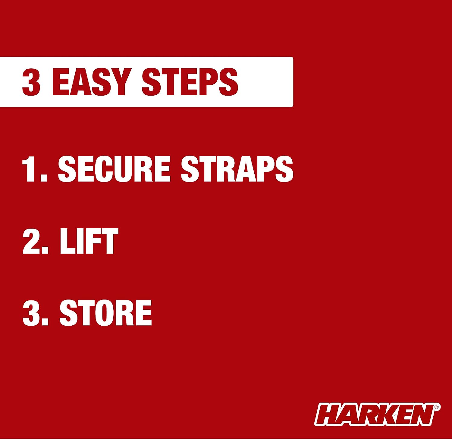 HARKEN Hoister Heavy Cargo Carrier Overhead Garage Storage 4-Point Hoist System for 145lb Carriers, Small Dinghys, Kayaks, Canoes, Heavy Storage (145lb max load,16ft.Ceiling), Model 7803.16