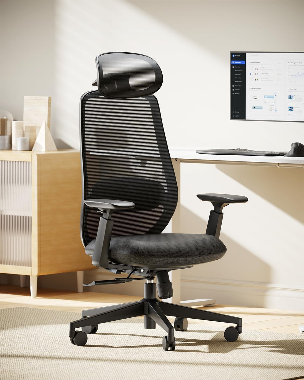 ProtoArc EC200 Ergonomic Office Chair with Adjustable Seat Depth | Lumbar Sup...