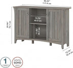 Bush Furniture Salinas Accent Storage Cabinet with Doors in Driftwood Gray