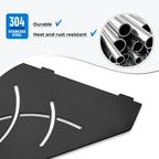 FerdY 2-Pack 10" Matte Black Recessed Corner Shower Shelf, for Tiled Bathroom Walls, Floating Shower Shelf, 304 Stainless Steel Shower Caddy Storage Shelves, No Drilling Required, Irregular Diamond