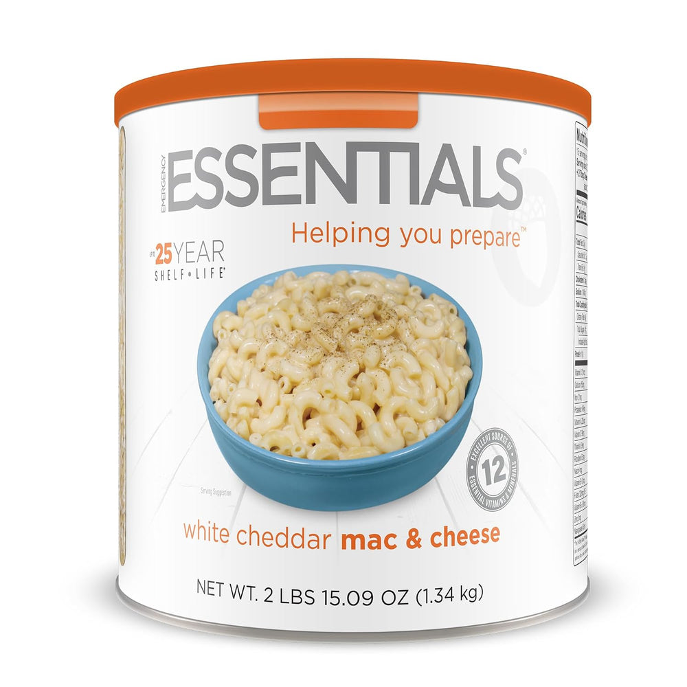Emergency Essentials Freeze Dried White Cheddar Mac & Cheese, Large #10 C...