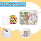 Large Kids Toy Storage Bag - Durable Waterproof Foldable Organizer, Portable Playroom Cleanup Solution for Toys, Books, Art Supplies (Eco-Friendly Material, White