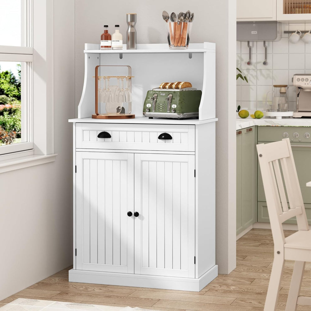 ARTPOWER 54" Kitchen Microwave Cabinet/Stand with Storage and Drawers, P...