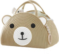 Diaper Caddy Organizer, Cotton Rope Baby Caddy Basket, Nursery Storage Bin | Large Storage Basket, Car Organizer for Diapers and Baby Wipes, Cute Design Gift for Baby Shower, Newborn Essentials
