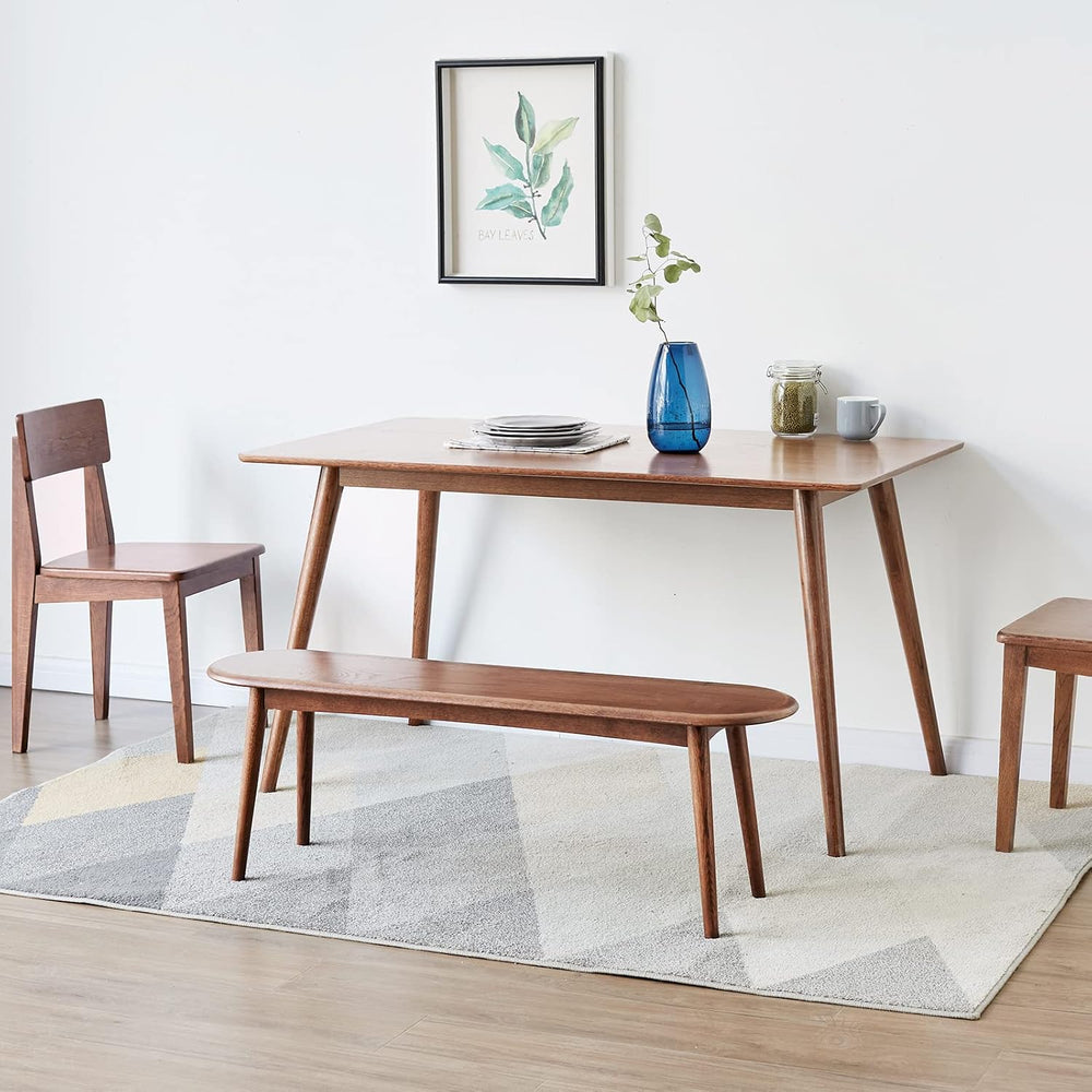 100% Solid Oak Wood Dining Bench,Wooden Bench Indoor for Entryway | Bench Ind...