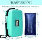 Insulin Cooler Travel Case, TSA Approved Medication Diabetic Cooler Organizer Bag with Thermometer Temperature Display 2 Ice Packs, Green