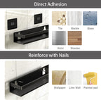 Shower Shelf 2 Pack - Bathroom Shower Shelf Rust-Proof Aluminum Adhesive Installation No Drilling Required, Suitable for Bathroom Storage and Home Decoration