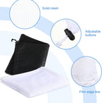 Berlune 30 Pack 24 x 36 Inches Large Mesh Bags for Laundry, Wash bags, Sturdy Mesh Material Closed with Drawstring, Factory, University, Dormitory, Travel and Apartment Dweller (Black, White)