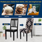 Chair Covers, Stretch Kitchen Chair Covers/Dining Chair Covers for Dining Room 8 Pack, Removable Washable Dining Chair Slipcovers for Home, Hotel, Banquet