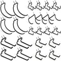 INCLY 24 Pack Heavy Duty Pegboard Hooks, 1/4" Pegboard Drill Holder Tool Utility Hooks, Peg Board Tool Hangers Accessories for Hanging Power Tools, Drill, Hammer, Workbench, Garage