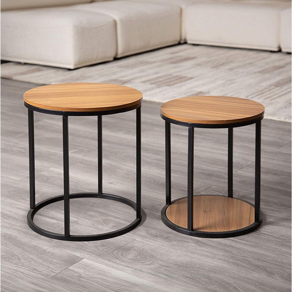 Contemporary Tables Made of Metal and Solid Wood with Space Saving Design