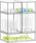 SpaceAid Bottle Storage Organizer Baby - Acrylic Bottles Station Organizer Container, Stackable Clear Drawers for Countertop, Vanity, Bathroom, Cabinet, Pantry Organization, 5 Pack, 2S2M1L, 15.4" H