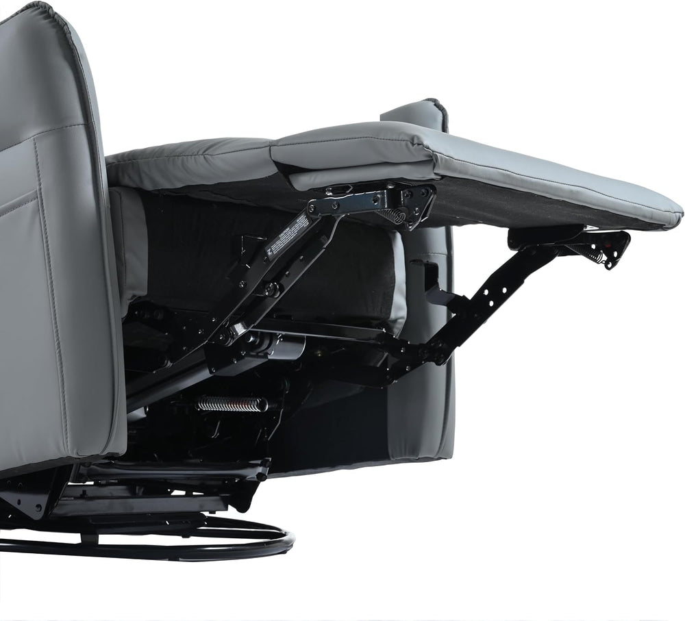 Power Swivel Rocker Recliner Chair with USB Charging Port | PU leather, 270° ...