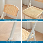 Plastic Folding Chair - 4 Pack 440LB Weight Capacity Comfortable Event Chair-Lightweight Folding(White)