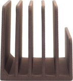 MobileVision Multi Device Stand & Organizer for Smartphones, Tablets and Laptops, Executive Dark Brown, 5 Slots