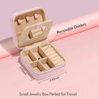 Parima Teen Girl Gifts Trendy Stuff for Girls, Pink Jewelry Box for Teen Girl | Travel Must Have Jewelry Box for Girls | Birthday Gifts for Girl | Graduation Travel Gifts - Letter B, Pink
