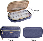 BAGSFY Pill Organizer Case 2 Times a Day- Weekly Medicine Organizer Travel Pill Box with Removable 7 Day Medicine Case Container for Fish Oil, Vitamin, Supplement