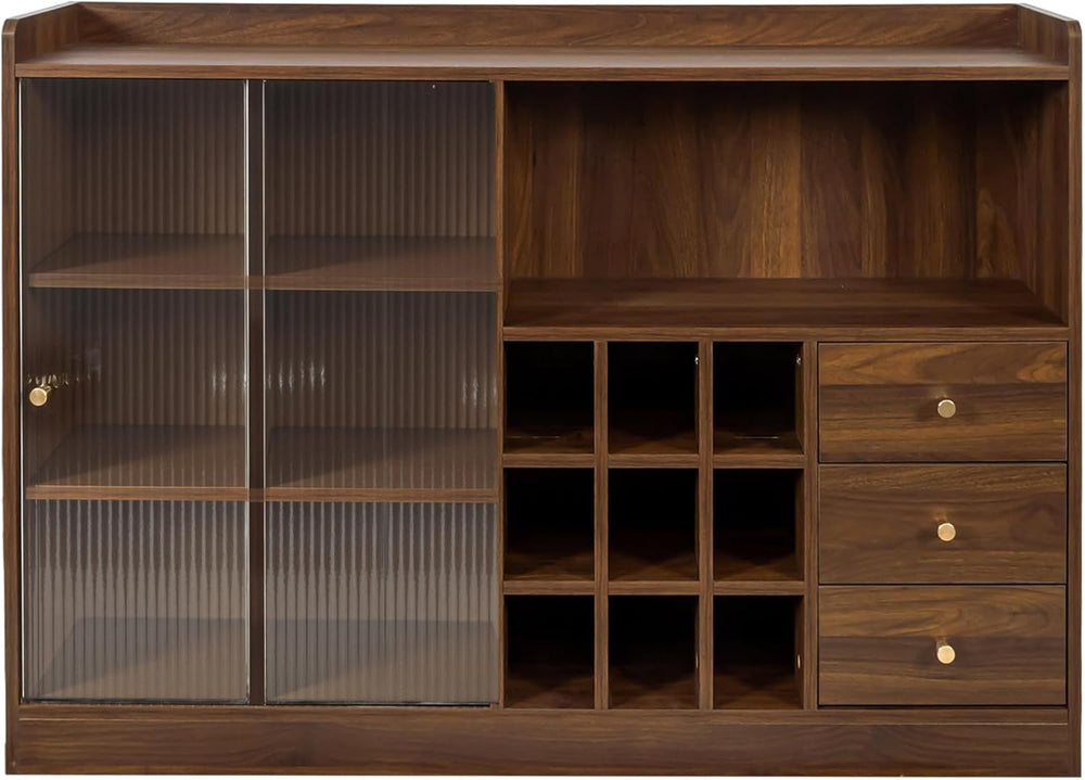 Sideboard Cabinet Buffet Cabinet with Storage,Wine Cabinet with Sliding Glass...