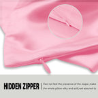 Silk Pillowcase for Hair and Skin,Soft,Breathable and Sliky 100% Queen Silk Pillow Case Set of 2,Both Sides Natural Mulberry Silk Pillowcases with Hidden Zipper(Queen Size 20"X 30",2pcs)