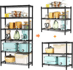 SINGAYE 6 Tier Shelf Organizer Storage Metal Shelves Garage Wire Shelving Unit Pantry Rack Shelves Bathroom Organizers and Shelf Closet Metal Kitchen 36" Dx14 Wx72 H Black