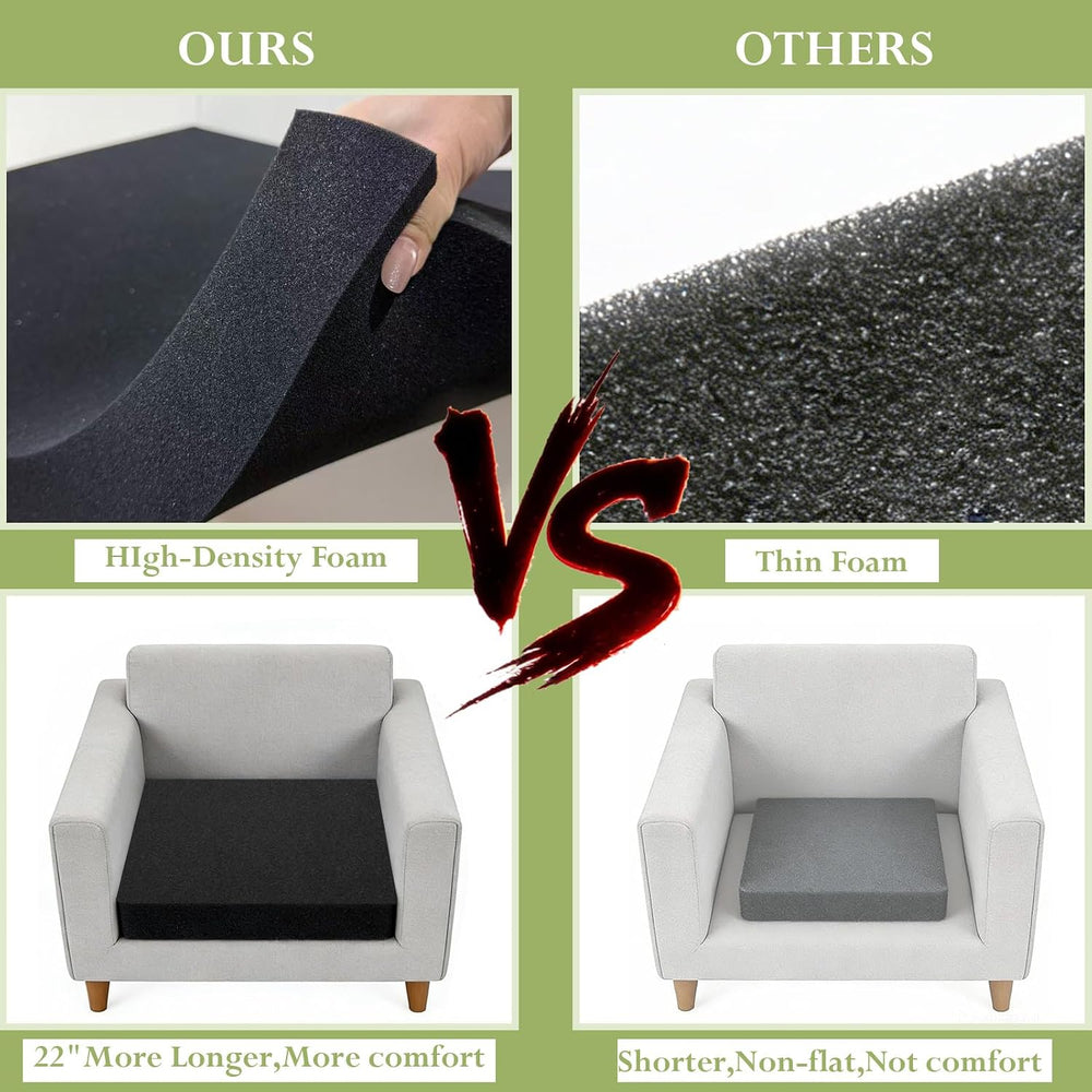 3 Pcs 45D Couch Cushion Support 22" x 22" x 2.4" Couch Cushion...