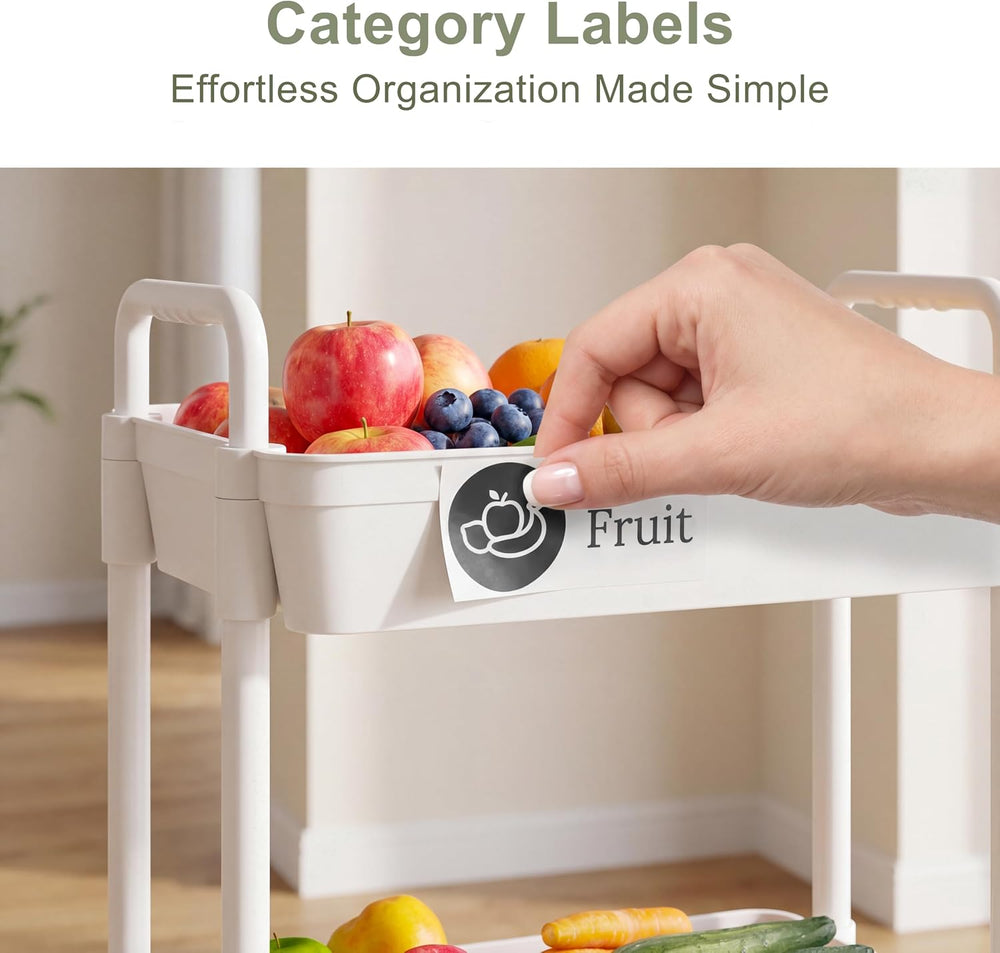 Laiensia 3-Tier Rolling Cart with Wheels,Multifunction Utility Storage Carts,...