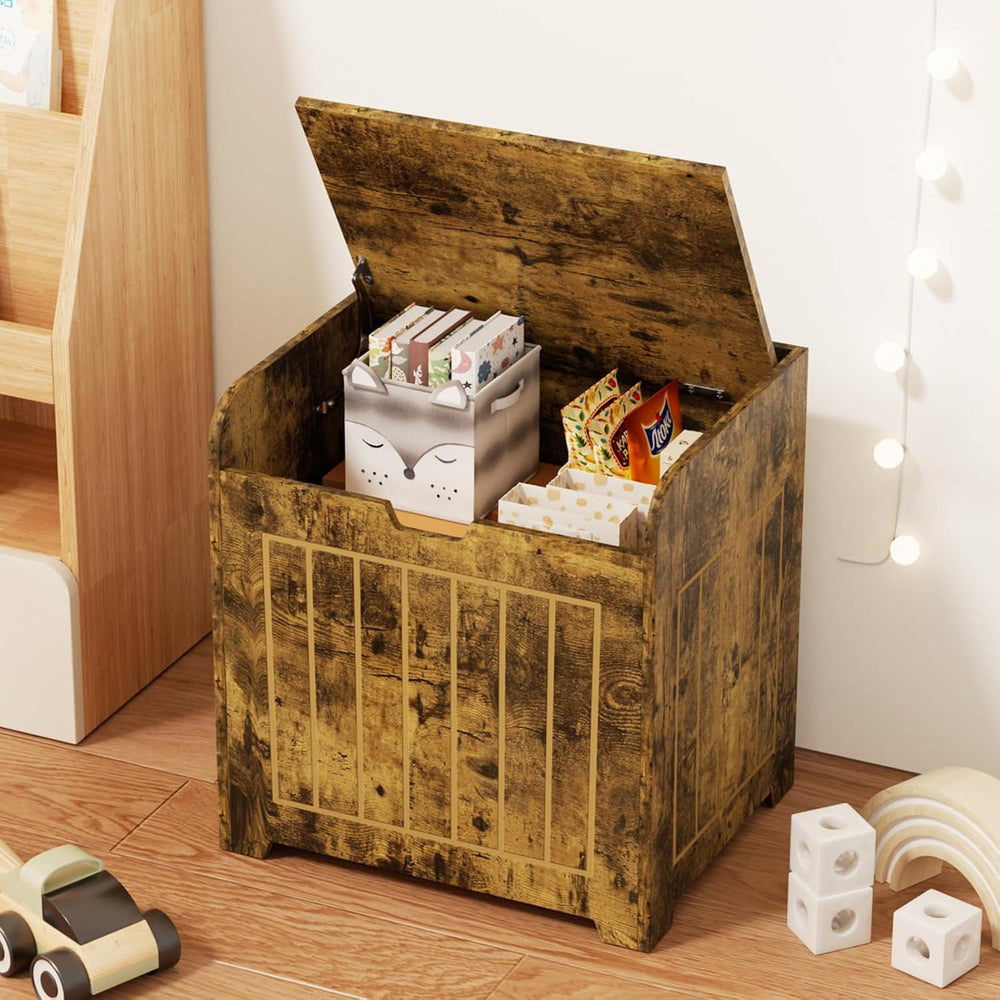 Aenuert Storage Chests, Small Cube Organizer Box,Wooden Entryway Storage (Bro...