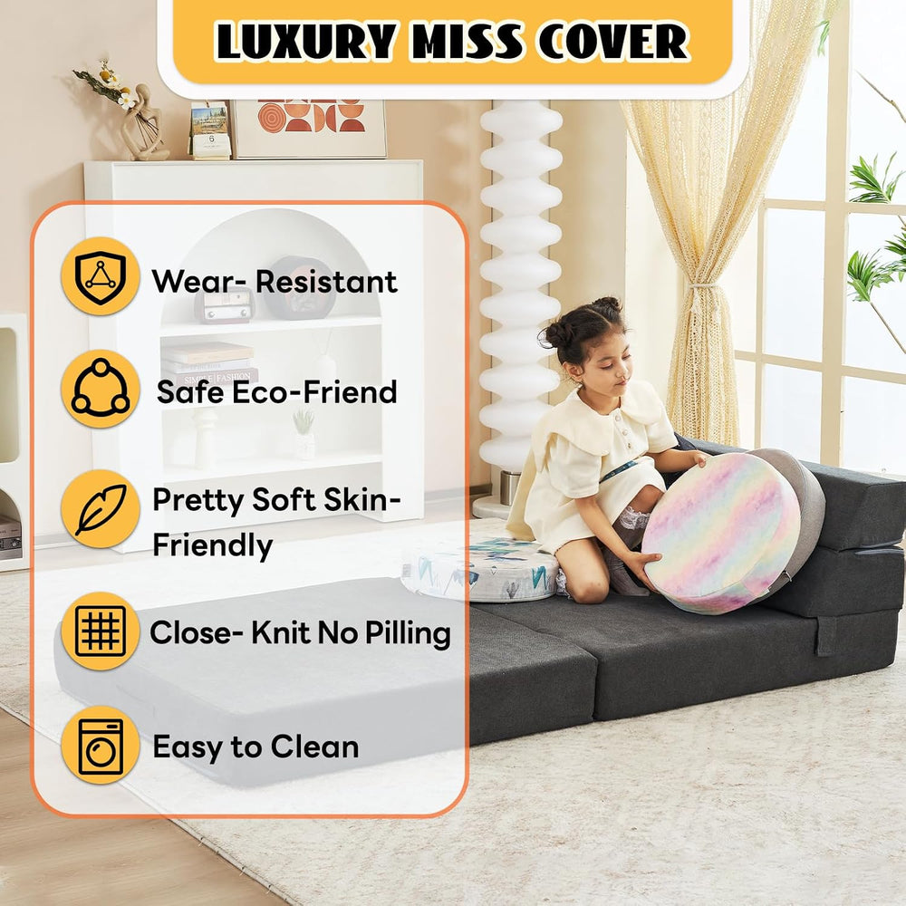 jela Foldable Sofa Bed Large Soft Foam Convertible Sleeper Chair Luxury Miss ...