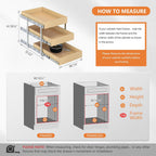 WelFurGeer 3-Tier Pull Out Cabinet Organizer with Soft Close, Heavy-Duty Slide Out Drawers for Cabinets, Pull Out Drawers for Cabinets, Bottom Mount Shelves for Kitchen, Pantry, Bathroom
