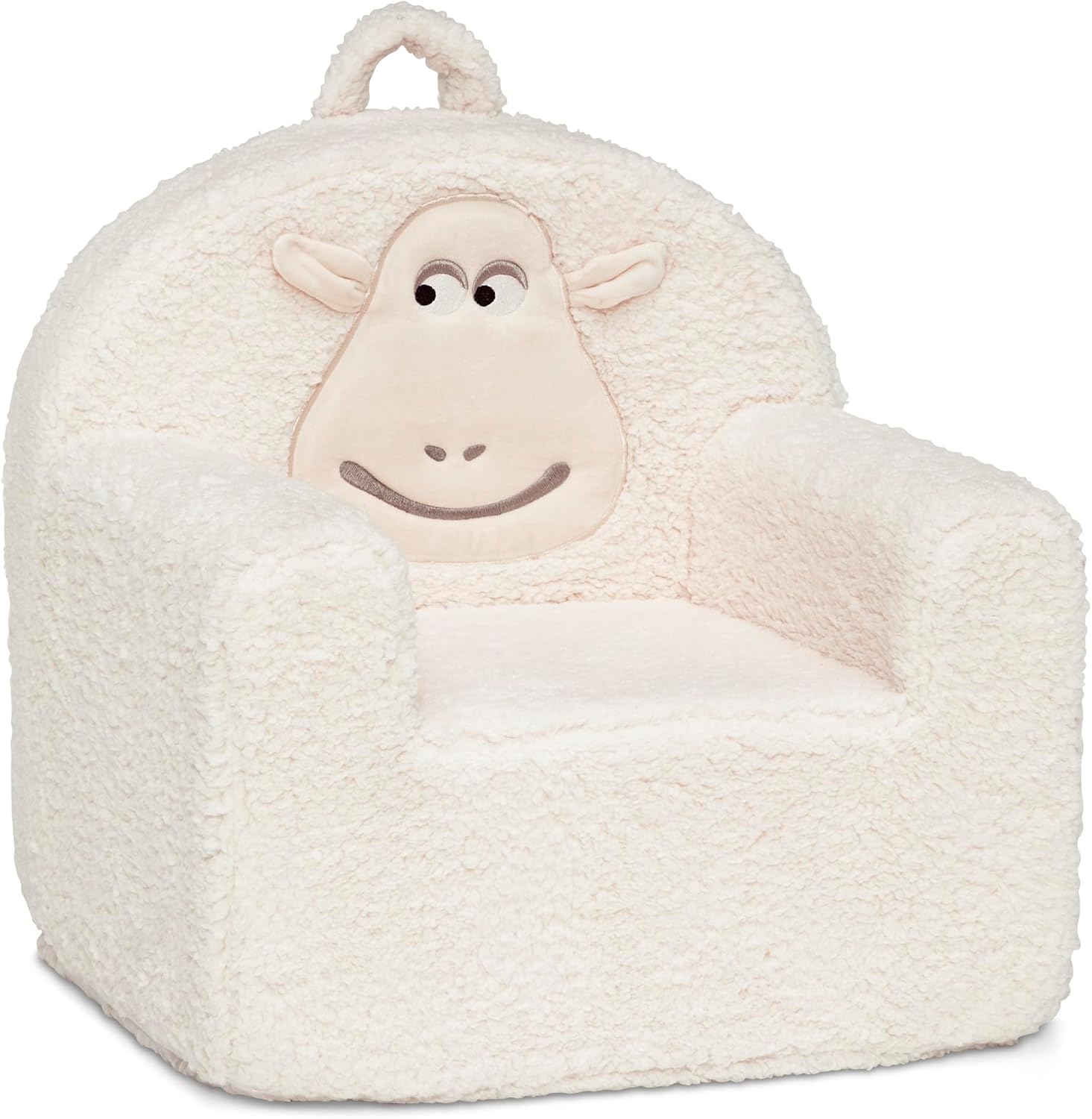 Delta Children - Serta Counting Sheep Kids Sherpa Foam Chair, Cream