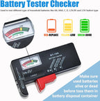 2 Pcs Battery Recycling Container with Battery Testers for Household Batteries, Used Battery Disposal Container with lid for Home Use, Office, Garage, Schools (1.32 Gallon)