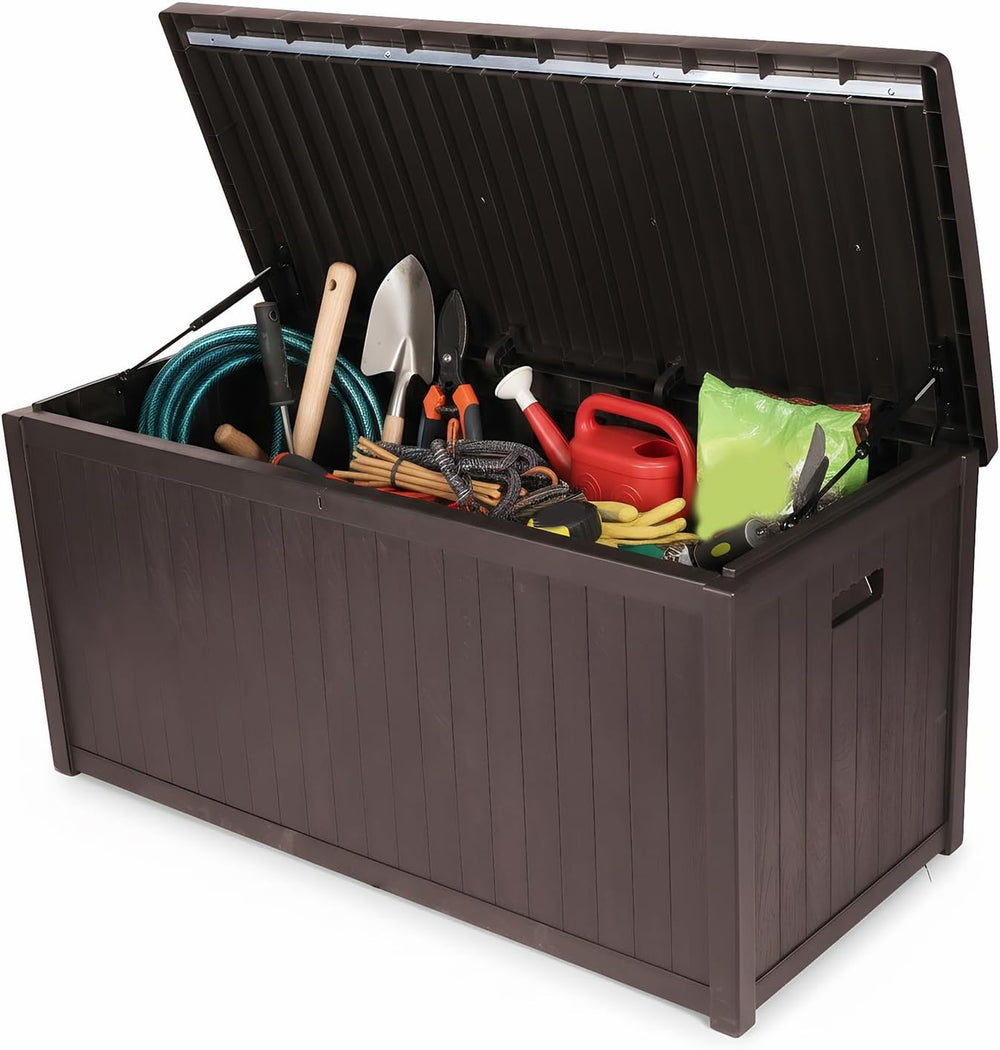 Large Outdoor Storage Box Lockable Organization and Storage Box Waterproof fo...