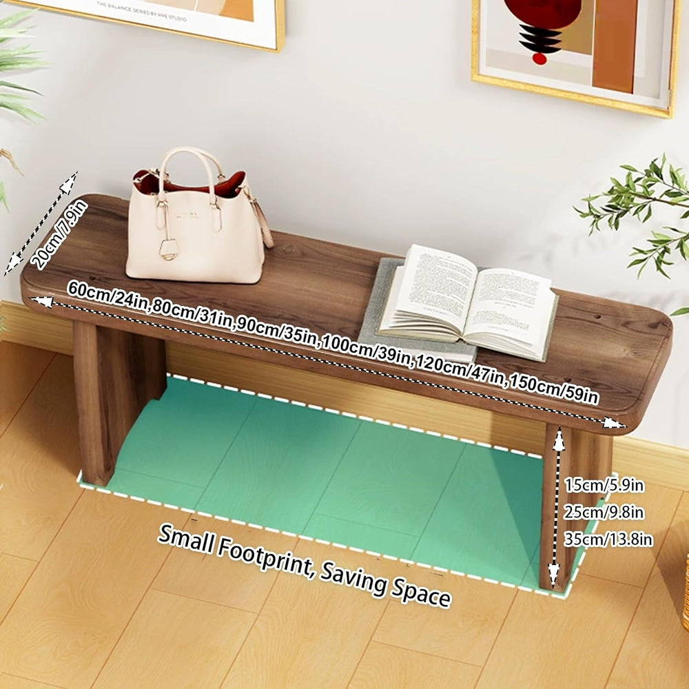 End of Bed Wood Bench, Farmhouse Solid Wood Bench, Entryway Shoe Benches, 24/...