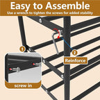 3-Tier Expandable Shoe Rack for Closet, Shoe Organizer,17”-31” Adjustable Shoe Rack,Suitable for Small Spaces,Small Front Door Wardrobe Shoe Stand,Sturdy Metal,Black