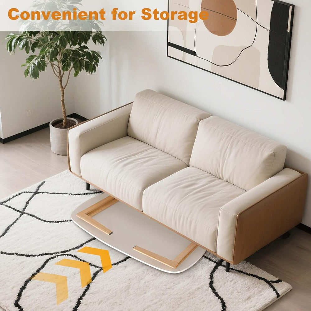 Foldable Coffee Table for Small Spaces, Low Study Table for Sitting On The Fl...