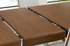 Signature Design by Ashley Lyncott Mid-Century Dining Extension Table with Removable Center Leaf, Dark Brown
