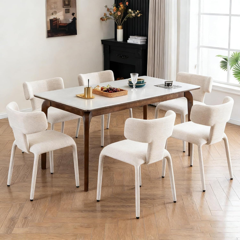 Kidol & Shellder Dining Chairs Set of 6, Modern Upholstered Dining Room C...