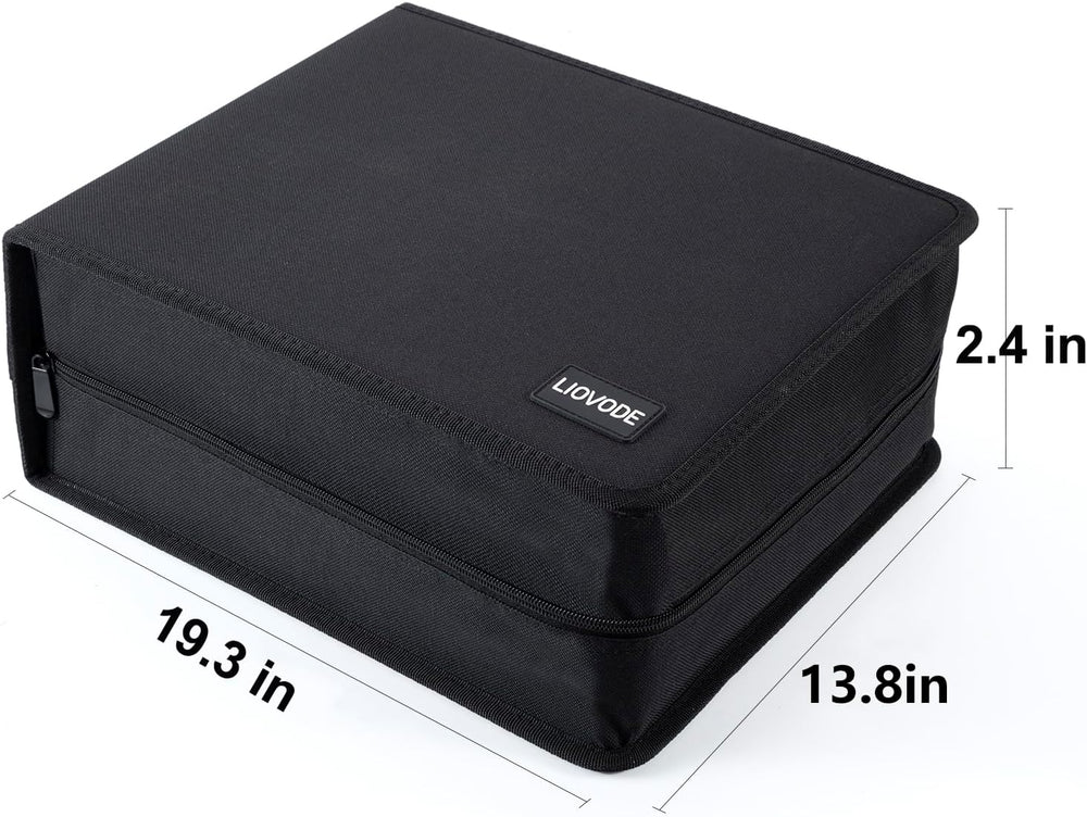 LIOVODE DVD Case 200 DVDs and 100 Booklets Capacity, CD/Blu-ray Storage Binde...