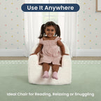 Delta Children - Serta Counting Sheep Kids Sherpa Foam Chair, Cream