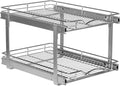 2-Tier Pull-Out Cabinet Organizer for Kitchen, 22" W x 21”D x 16.5" H | Full-Extension Sliding Shelves, Holds 100 lbs, Easy Install for Kitchen, Pantry & Under Sink Cabinets