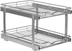 2-Tier Pull-Out Cabinet Organizer for Kitchen, 22" W x 21”D x 16.5" H | Full-Extension Sliding Shelves, Holds 100 lbs, Easy Install for Kitchen, Pantry & Under Sink Cabinets