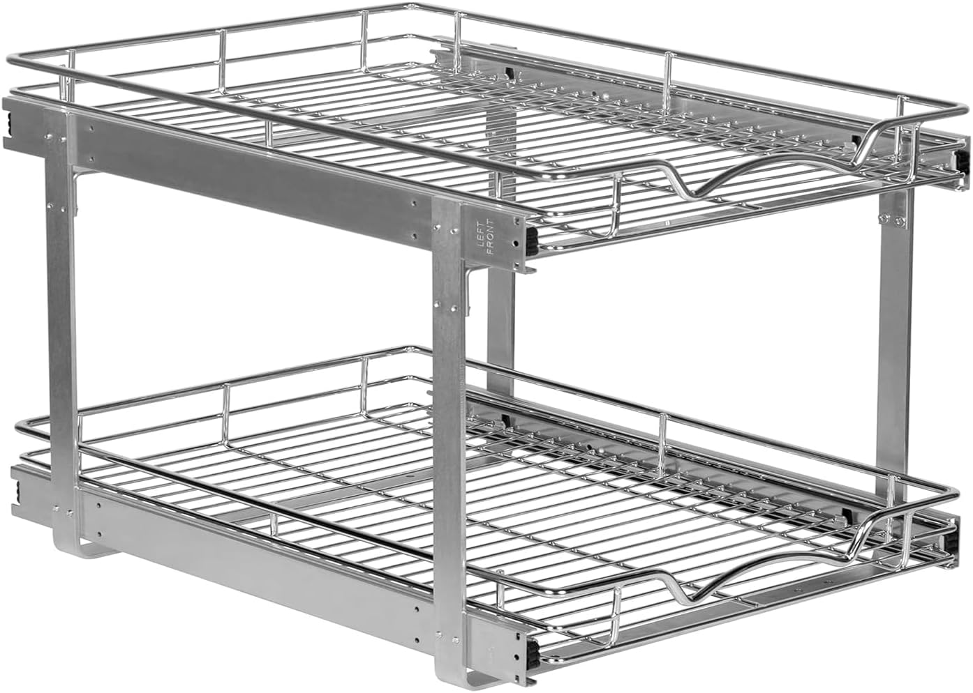 2-Tier Pull-Out Cabinet Organizer for Kitchen, 22" W x 21”D x 16.5" H | Full-Extension Sliding Shelves, Holds 100 lbs, Easy Install for Kitchen, Pantry & Under Sink Cabinets