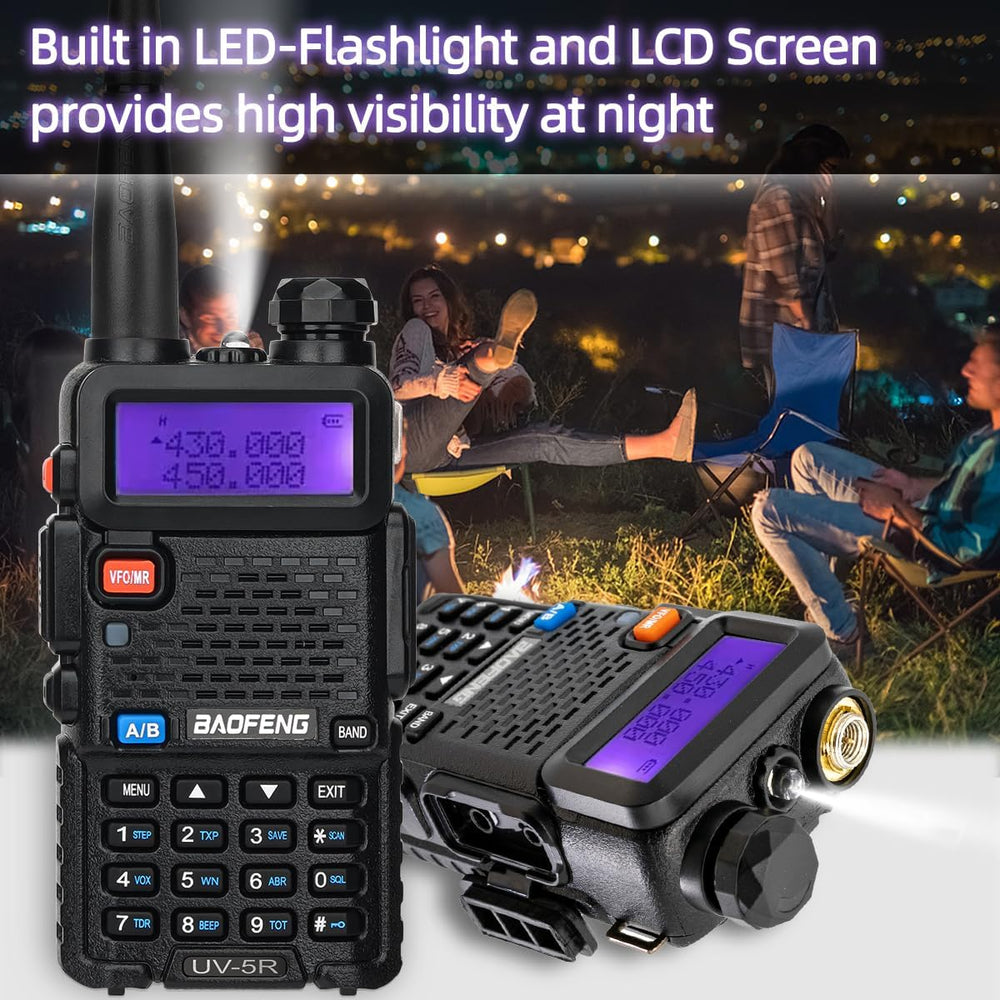 Baofeng UV-5R Radio Ham Radio Handheld UV5R Long Range Dual Band Rechargeable...